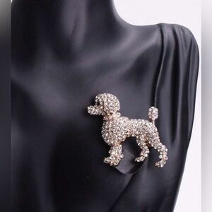 ✨NEW Elegant Rhinestone Crystal Poodle Brooch